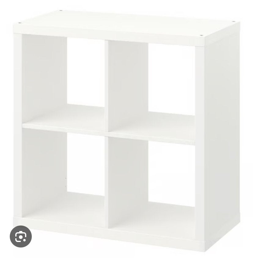 Ikea KALLAX kast wit 77x77cm met 2 opbergdozen, Ophalen, Gebruikt
