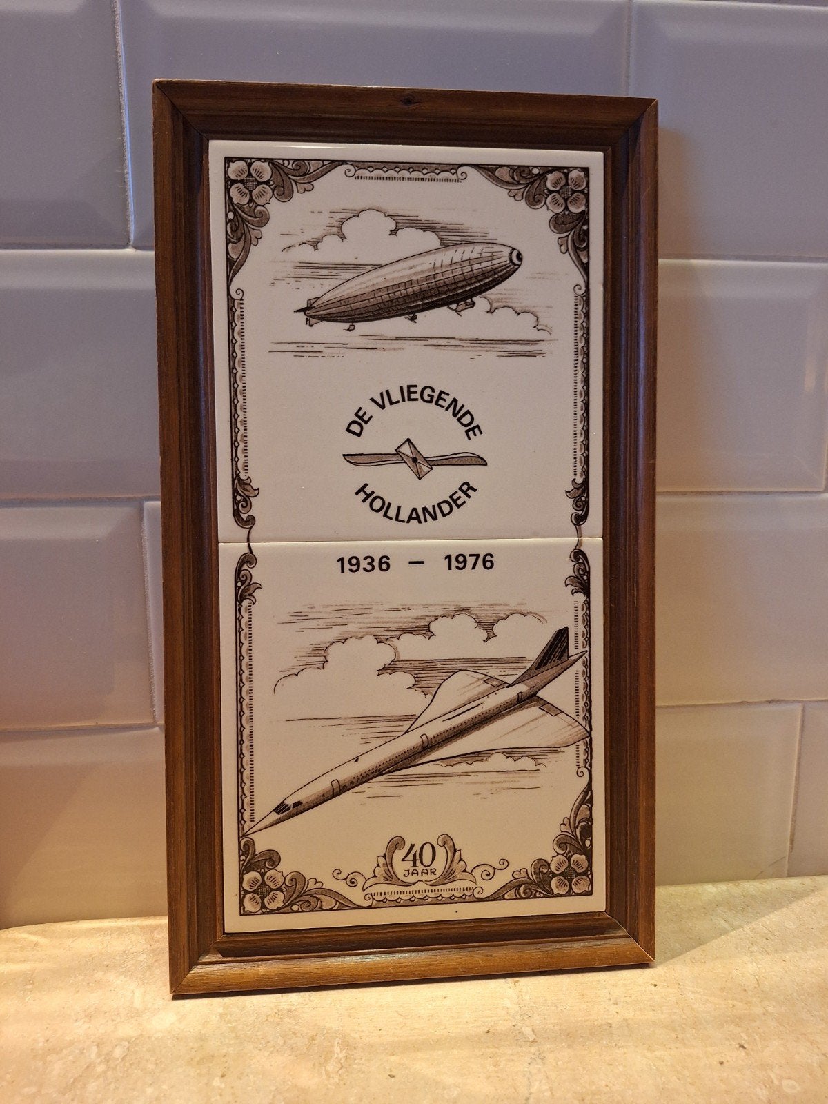 Vintage "De Vliegende Hollander" Tegeltableau (1936-1976), Antiek en Kunst, Ophalen of Verzenden