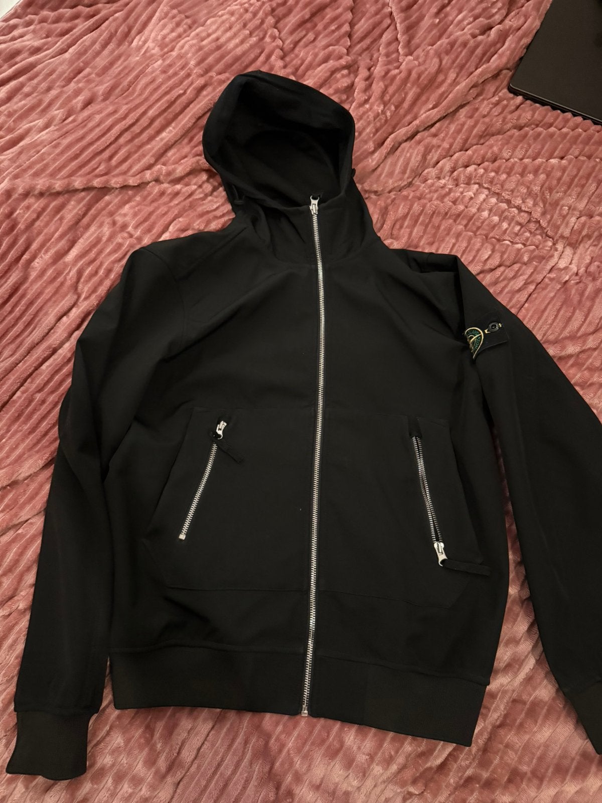 Stone Island Jas, Verzenden, Zo goed als nieuw, Maat 46 (S) of kleiner, Zwart