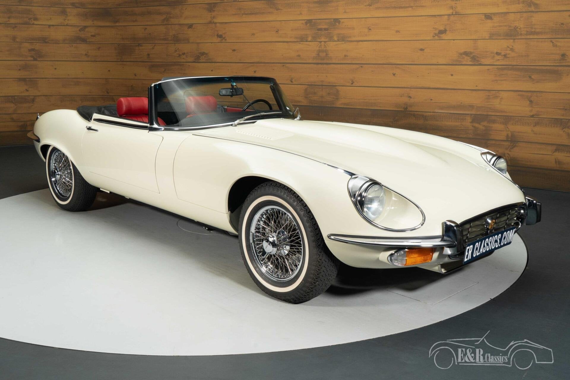 Jaguar E-Type Series 3 Cabriolet | 1974, Auto's, Achterwielaandrijving, Wit, Leder, Handgeschakeld