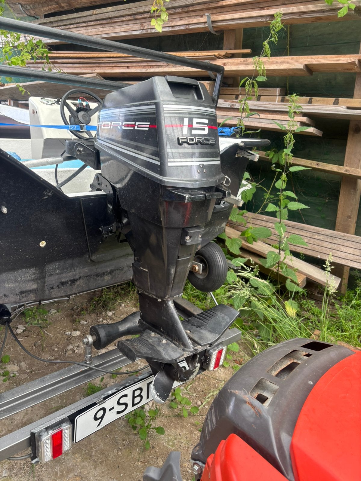 Force 15 PK 2-takt kortstaart met afstandsbediening, Ophalen, Gebruikt, Motor en Techniek, Motorboot
