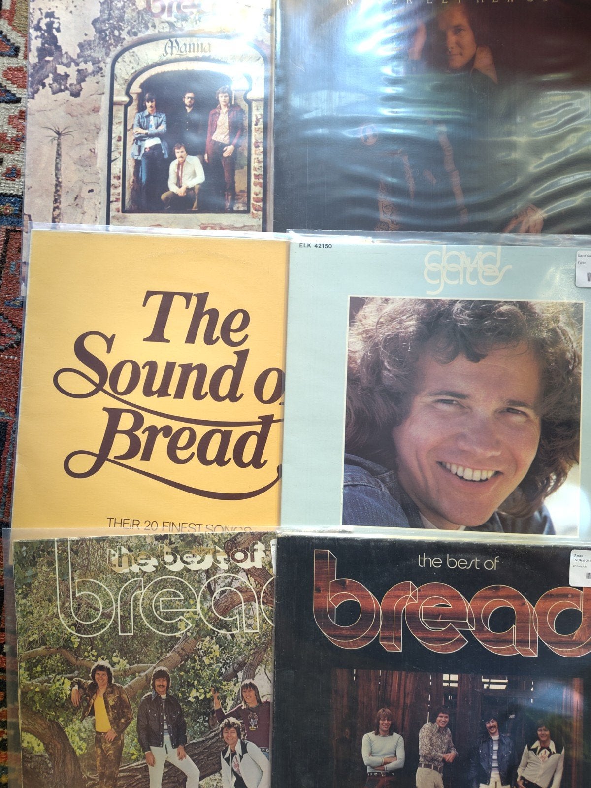 6 LP's van Bread / David Gates, Cd's en Dvd's, Vinyl | Pop, Ophalen of Verzenden, Gebruikt, LP