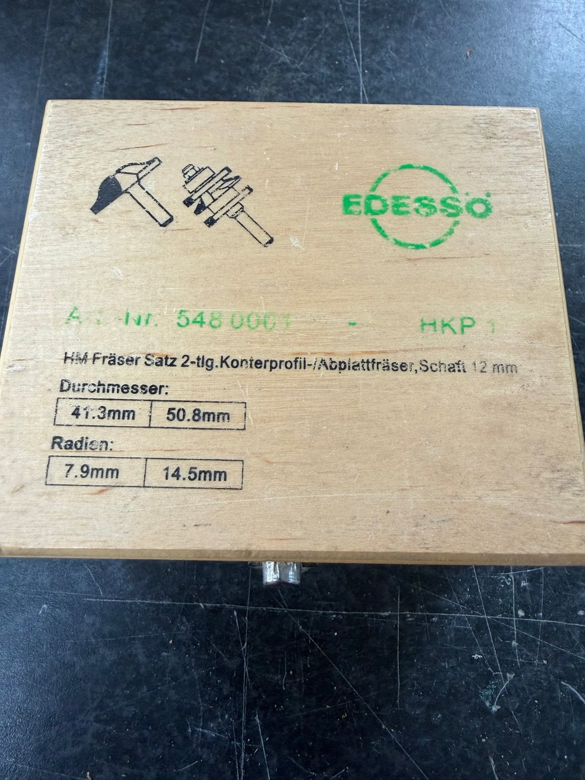 EDESSÖ HM Freesset 2-delig - Konterprofiel/Afplatfrees, Ophalen of Verzenden, Gebruikt, Elektrisch, Bovenfrees