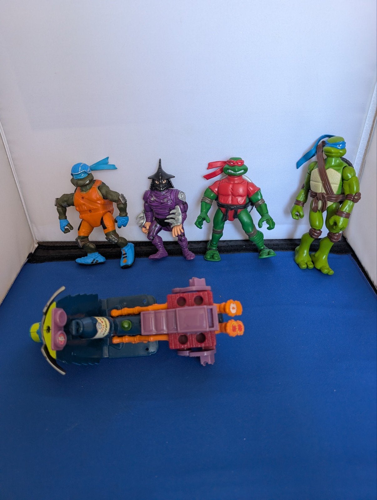 Vintage Teenage Mutant Ninja Turtles figuren en voertuig, Kinderen en Baby's, Speelgoed | Actiefiguren, Ophalen of Verzenden, Gebruikt