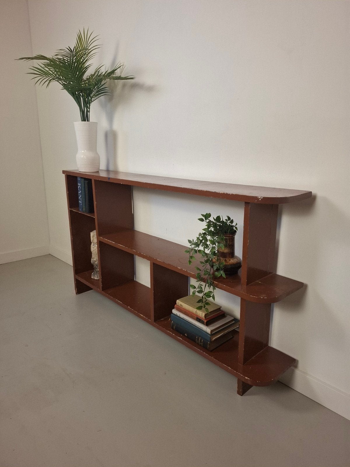 Vintage industriële kast roomdivider boekenkast wandmeubel, Ophalen of Verzenden, Gebruikt, 25 tot 50 cm, Minder dan 150 cm