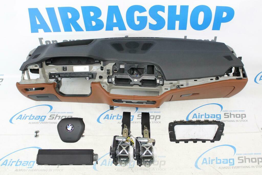 Airbag set Dashboard HUD leder zwart/bruin BMW 3 serie G20, Gebruikt, Ophalen of Verzenden