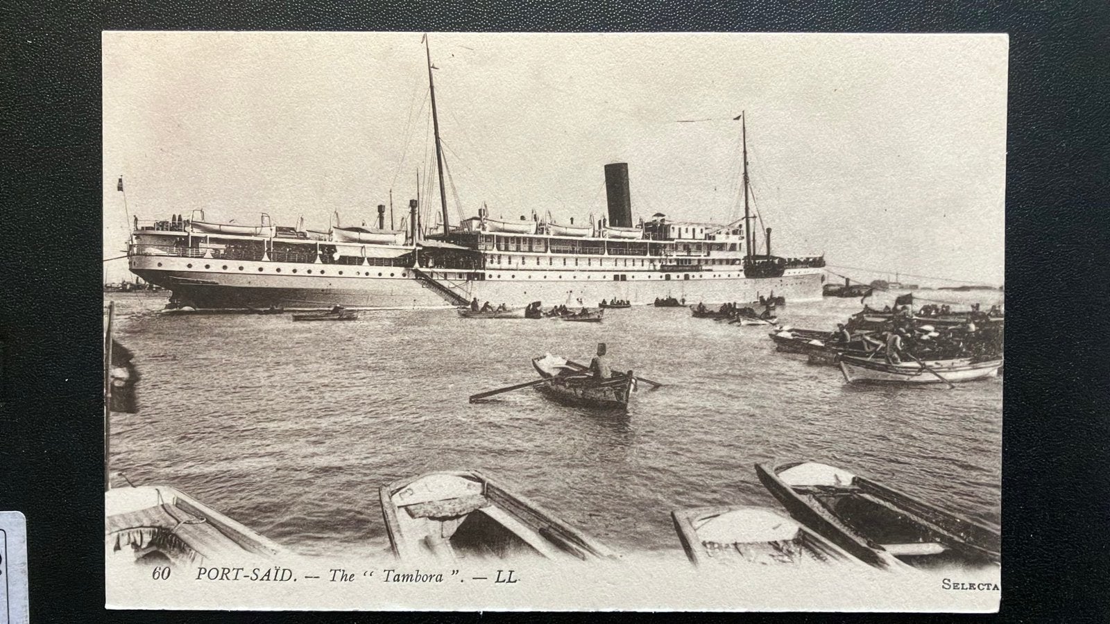 Rotterdamsche Lloyd Port Said  TAMBORA  1910, Ophalen of Verzenden, Kaart, Foto of Prent