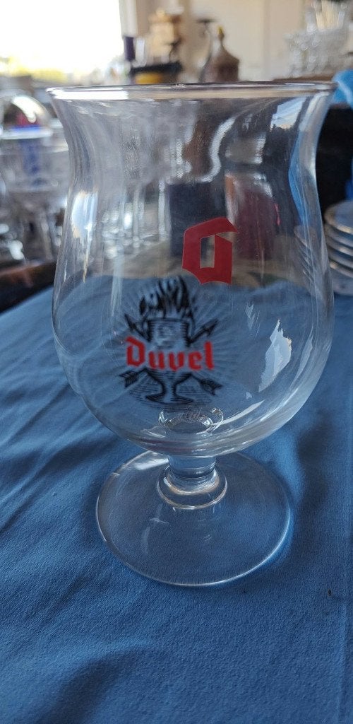 glas bierglas Duvel, Verzamelen, Ophalen of Verzenden, Zo goed als nieuw, Glas of Glazen, Duvel