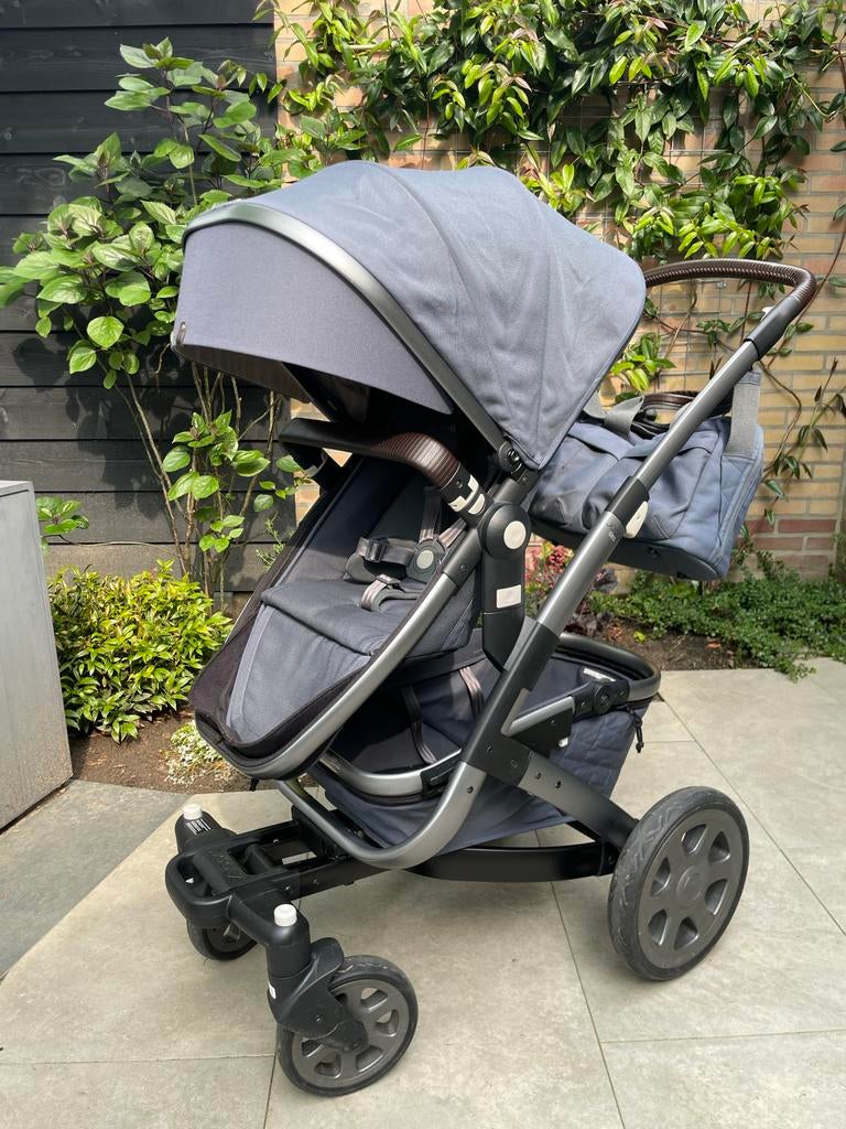 Joolz Geo2 Quadro Blu kinderwagen met veel accessoires, Zo goed als nieuw, Combiwagen, Verstelbare duwstang, Ophalen