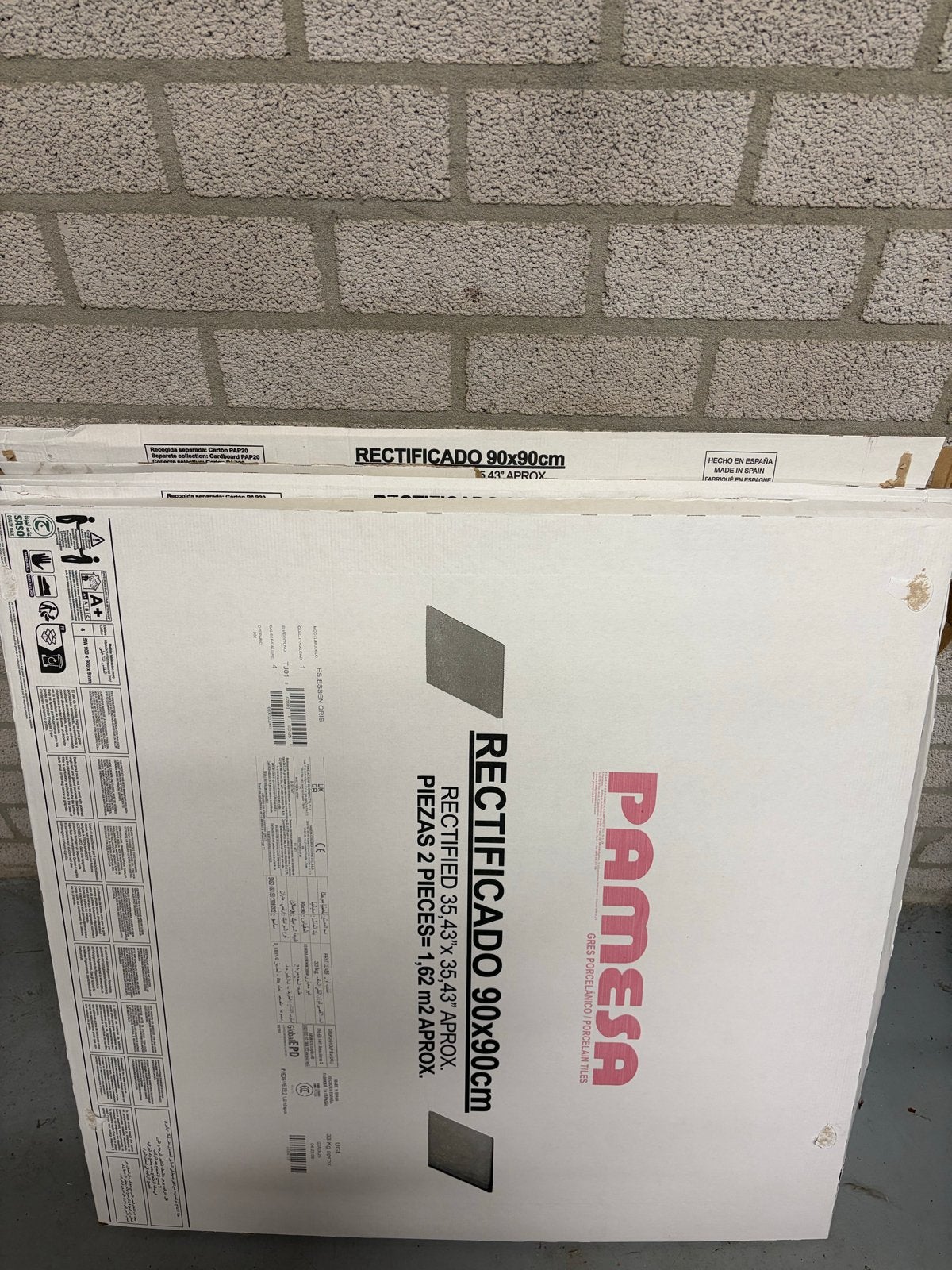 Restpartij 90x90 Antraciet Tegels (5 hele + stukken), Ophalen, 60 cm of meer, Gebruikt, Keramiek