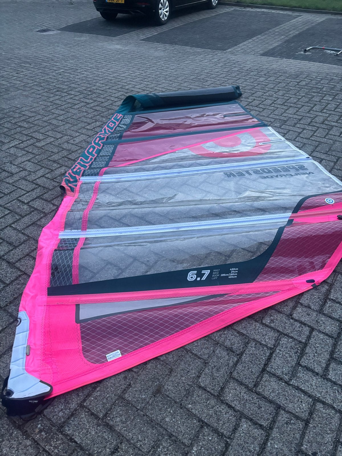 NeilPryde Speedster 6.7 m² windsurfzeil - Zo goed als nieuw, Watersport en Boten, Ophalen, 6.5 m² tot 8 m², Zo goed als nieuw