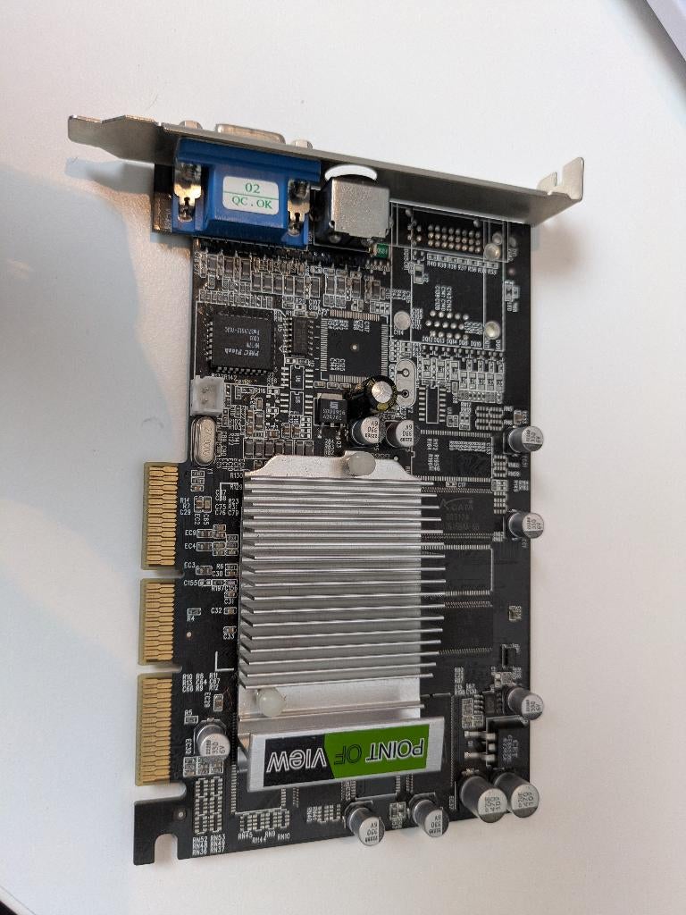 Grafische Kaart Point Of View AGP GF4 MX440SE 64MB DDR  w/TV, Ophalen of Verzenden
