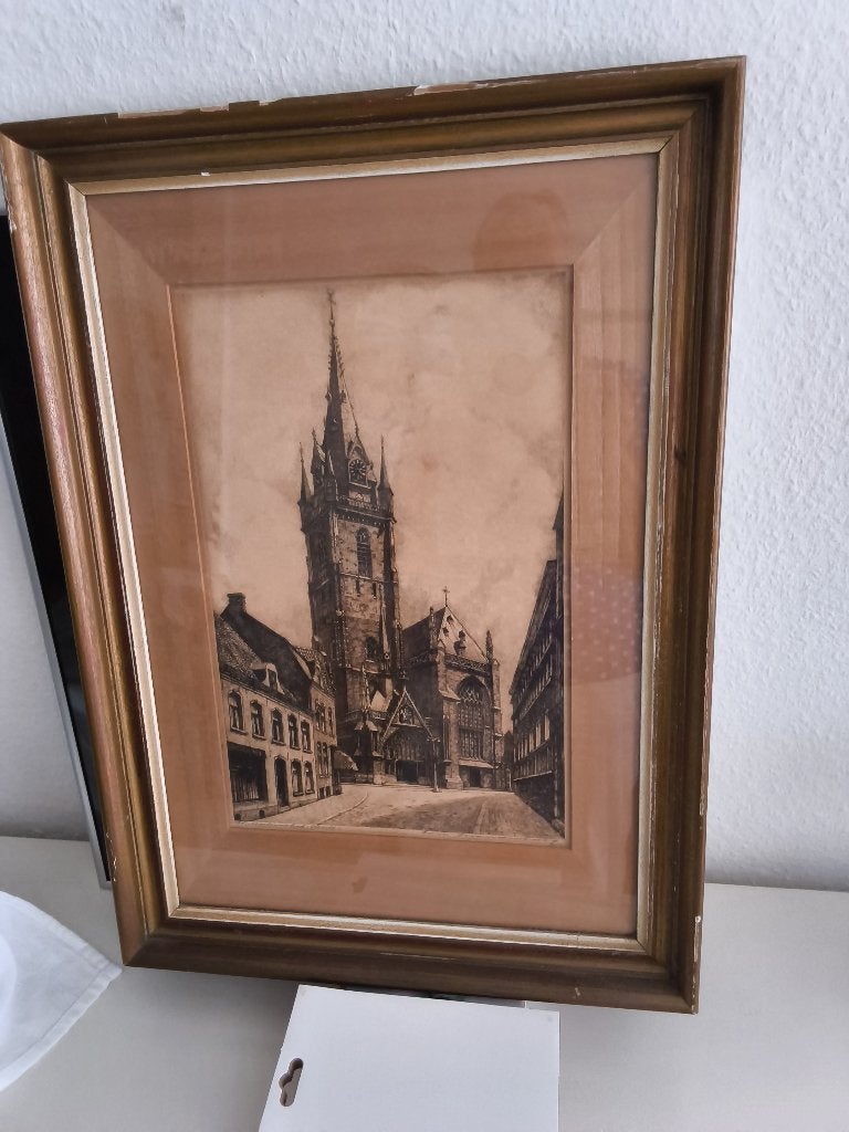 Ets, Ophalen, Overige stijlen, Tekening, Origineel werk