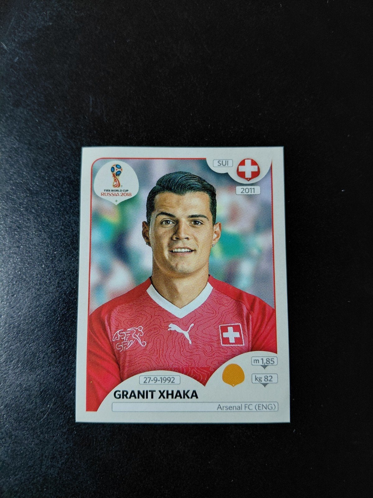 Granit xhaka (zwitserland) panini wk 2018, Verzenden, Nieuw, Buitenlandse clubs, Poster, Plaatje of Sticker