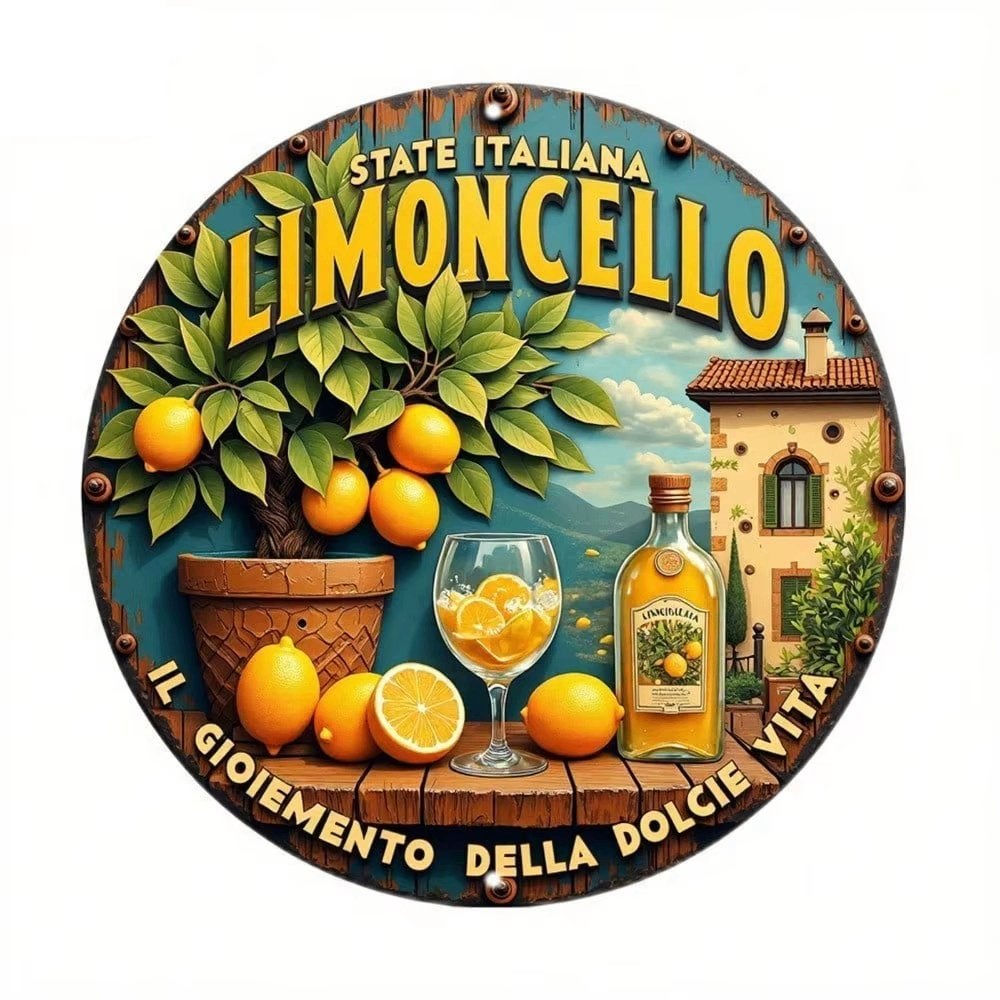 Limoncello Wandplaat, Verzenden, Nieuw, Metaal, Wandbord of Wandpaneel