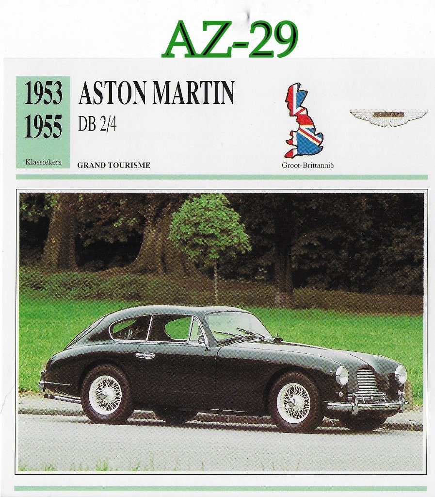 Az29 autokaart aston martin db 2/4 ( 1953 - 1955 ), Ophalen of Verzenden, Zo goed als nieuw, Auto's