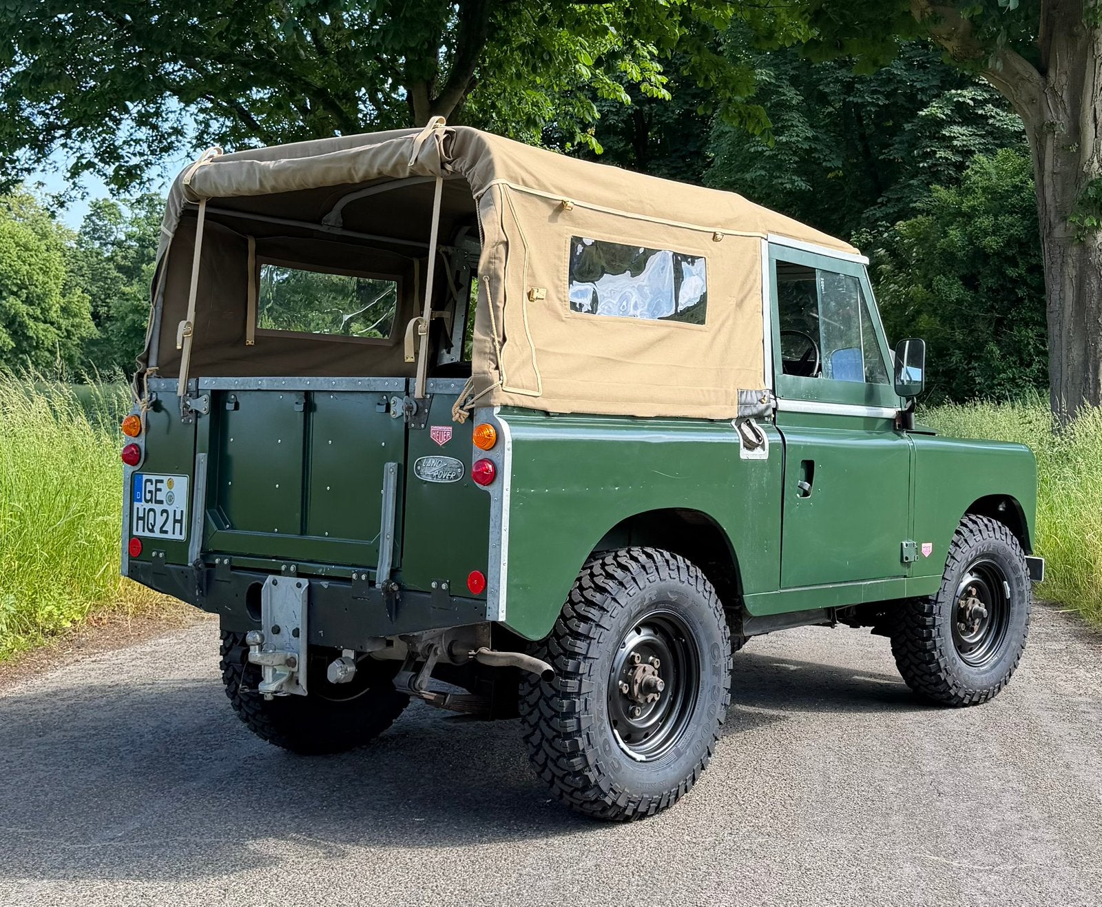 Land Rover Series 88 1964 Diesel Rh with Soft Top & extras, Auto's, Euro 5, Zwart, 4 cilinders, Vierwielaandrijving