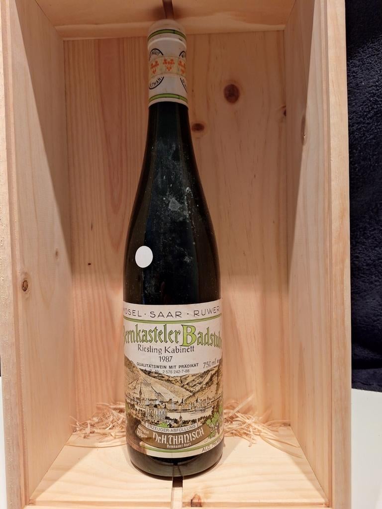 Bernkasteler Badstube Riesling Kabinett 1987, Gebruikt, Overige gebieden, Ophalen of Verzenden, Witte wijn