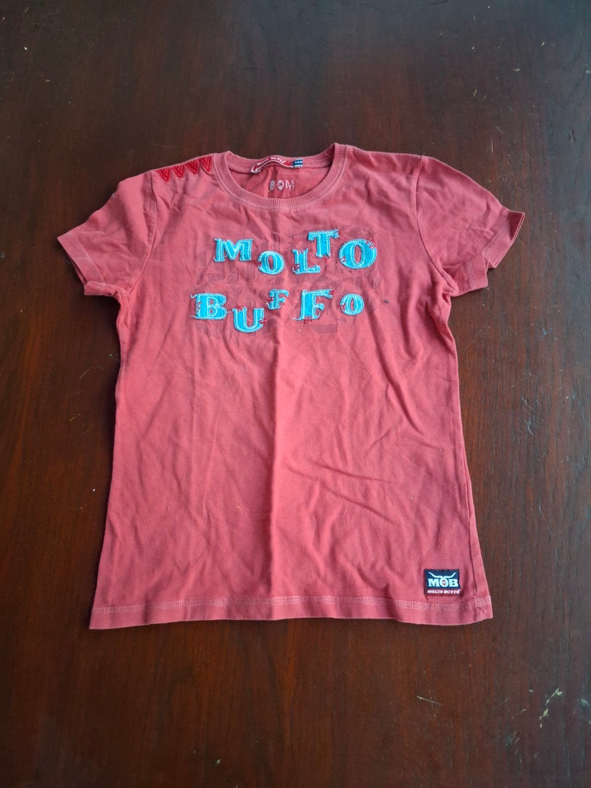 Molto Buffo T-shirt rood - Maat L, Ophalen of Verzenden, Zo goed als nieuw, Molto Buffo, Jongen of Meisje