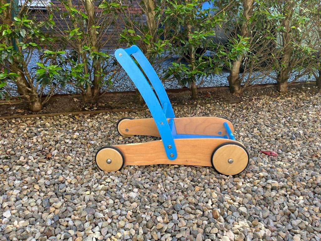 Pinolino loopwagen blauw - Houten loopfiets voor baby's, Ophalen, Gebruikt, Duw- of Trekspeelgoed