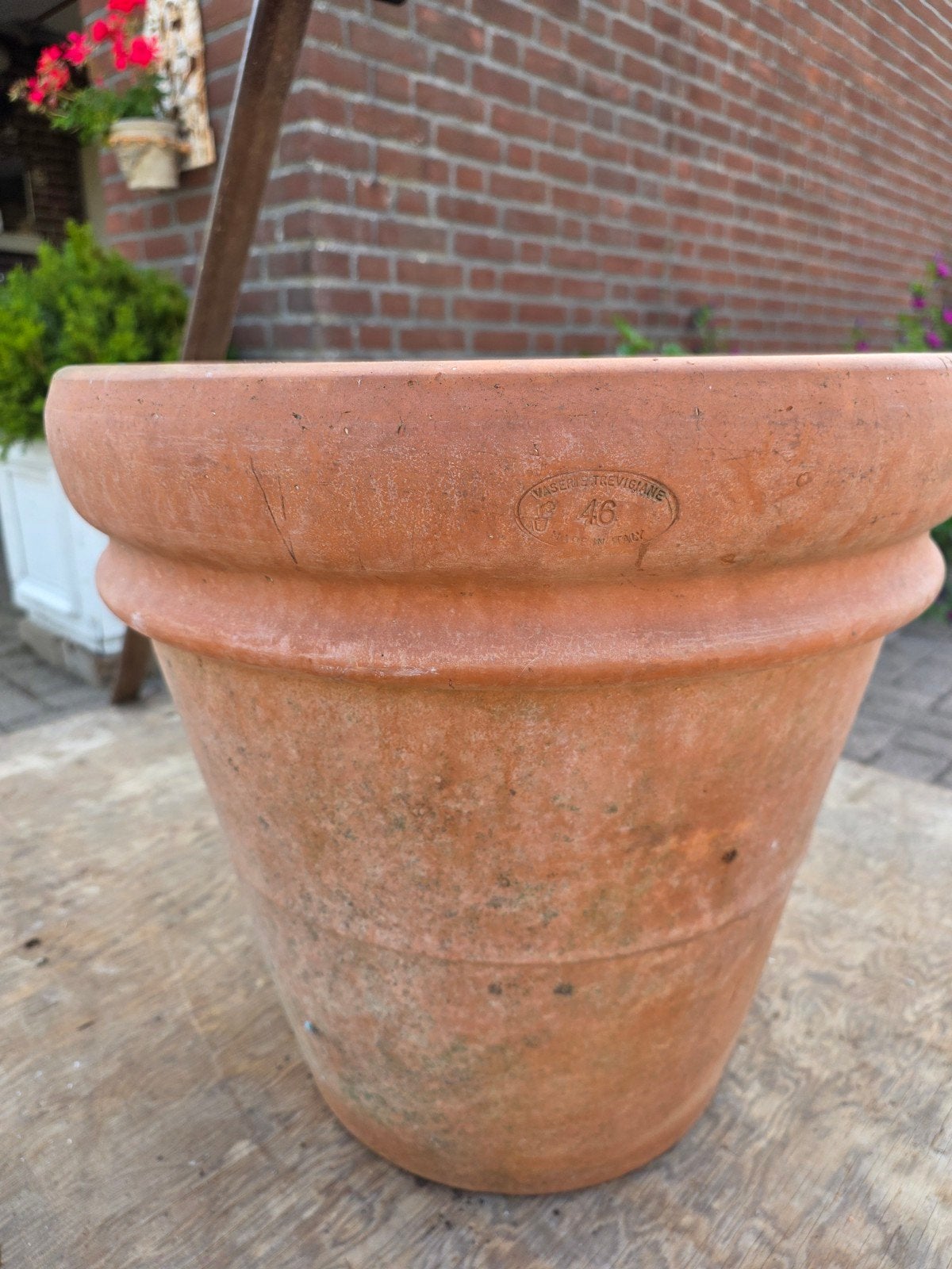 originele Italiaanse aardewerk/terracotta pot, Ophalen, Overige vormen, Aardewerk, Minder dan 40 cm