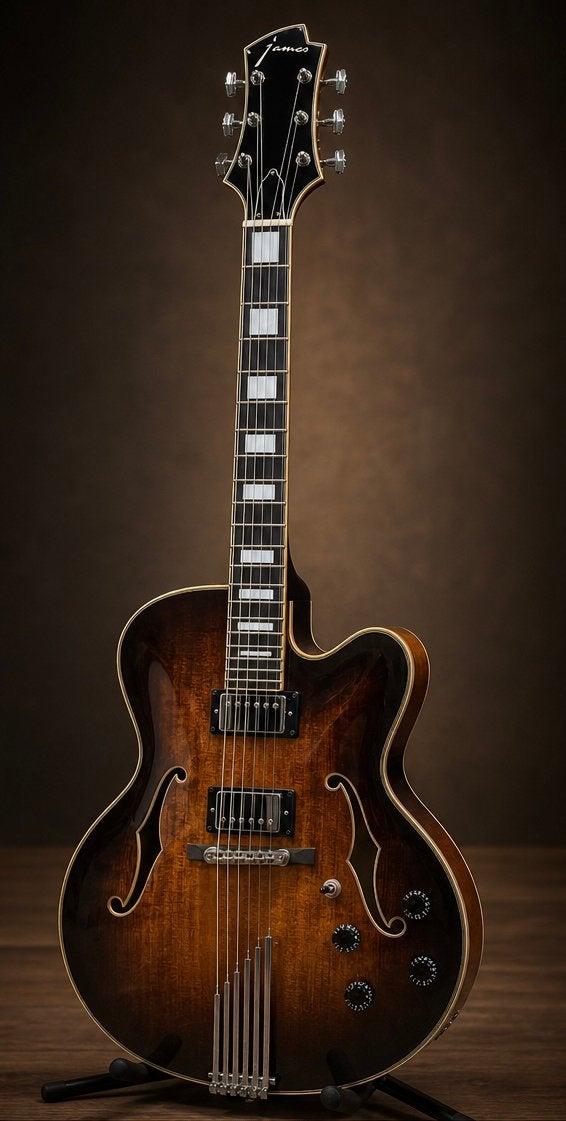 Hollowbody, Byrland Specs, bare Knuckle pick-ups, Muziek en Instrumenten, Snaarinstrumenten | Gitaren | Elektrisch, Ophalen, Zo goed als nieuw