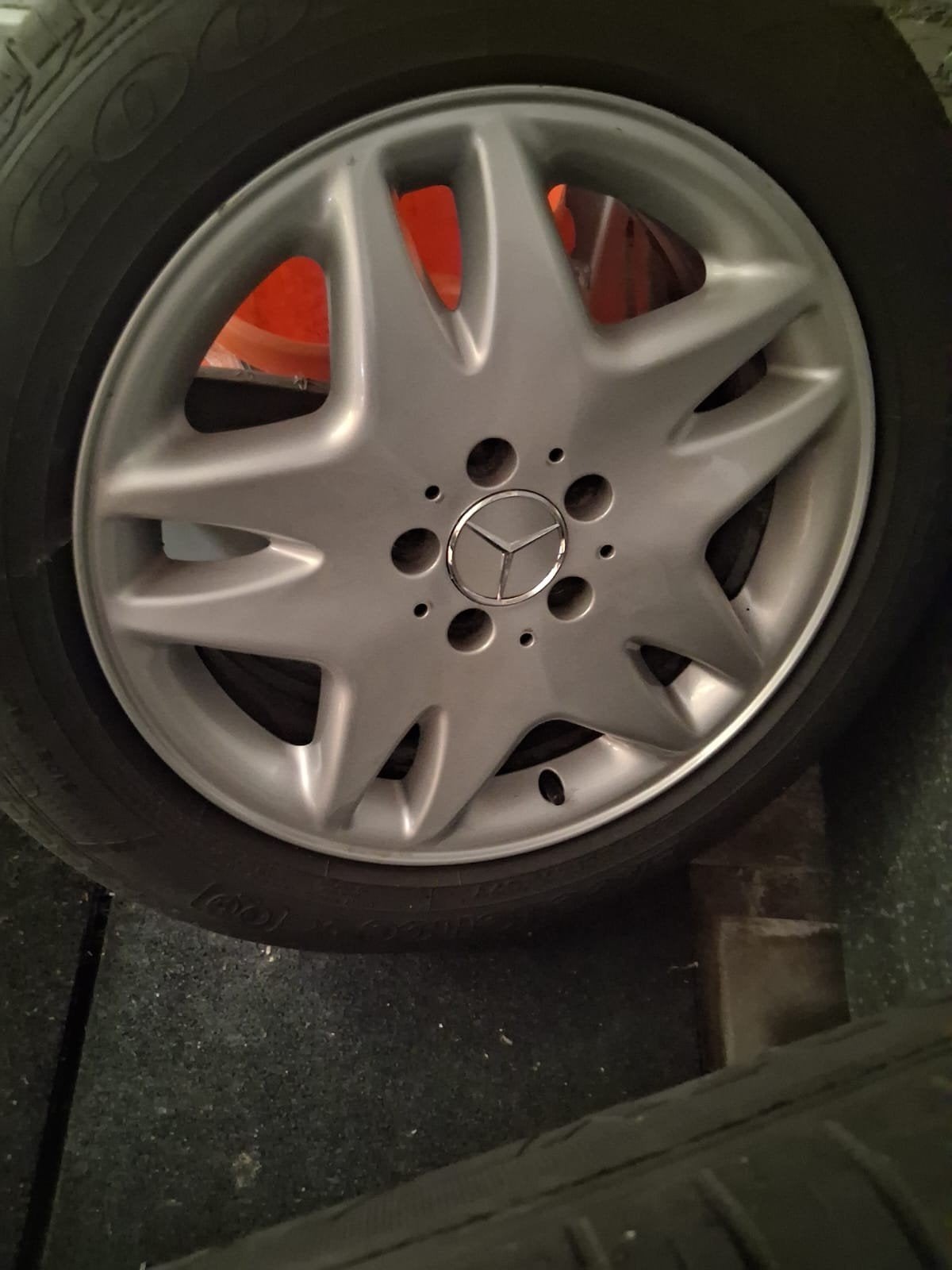 Mercedes-Benz W220 17 inch velgen met zomerbanden, Ophalen, Gebruikt, Banden en Velgen, 17 inch