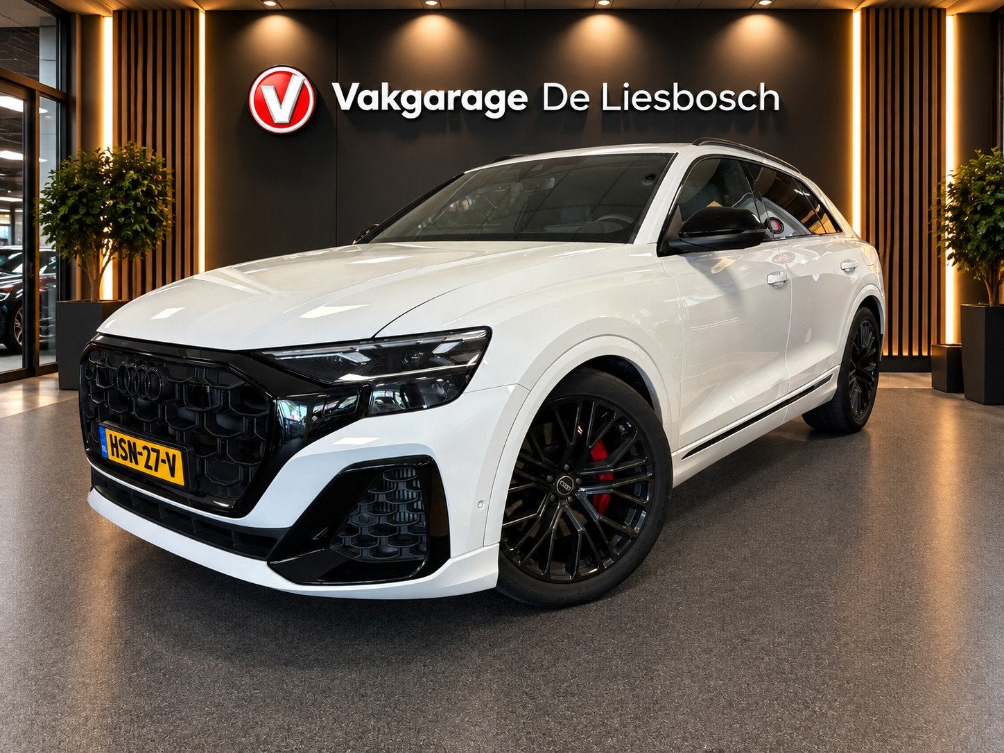 Audi Q8 60 TFSI e quattro Pro Line S Competition 489pk | Pan, Auto's, Automaat, Gebruikt, 2995 cc, Wit