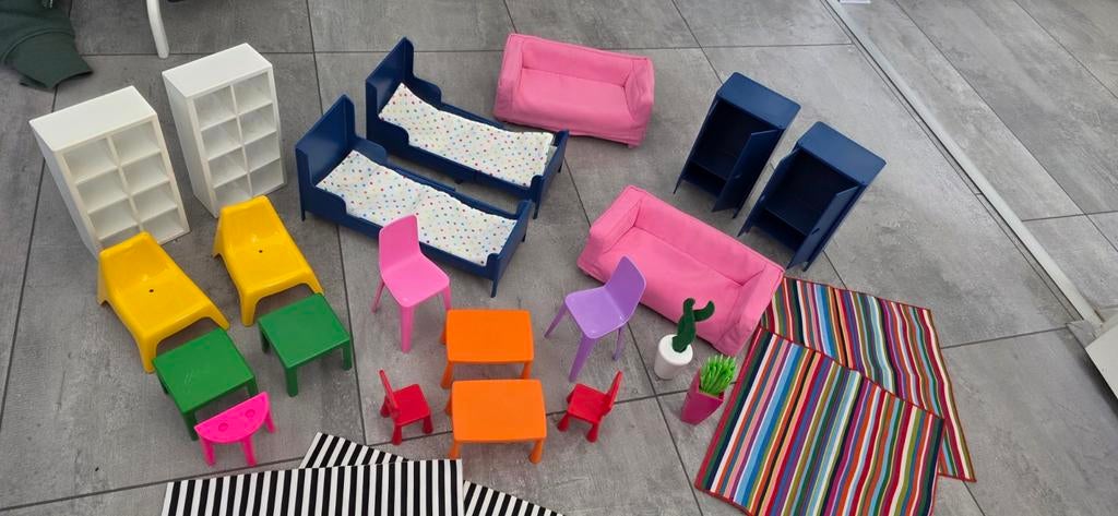 Grote set poppenhuismeubels 'ikea', Ophalen, Gebruikt, Meisje