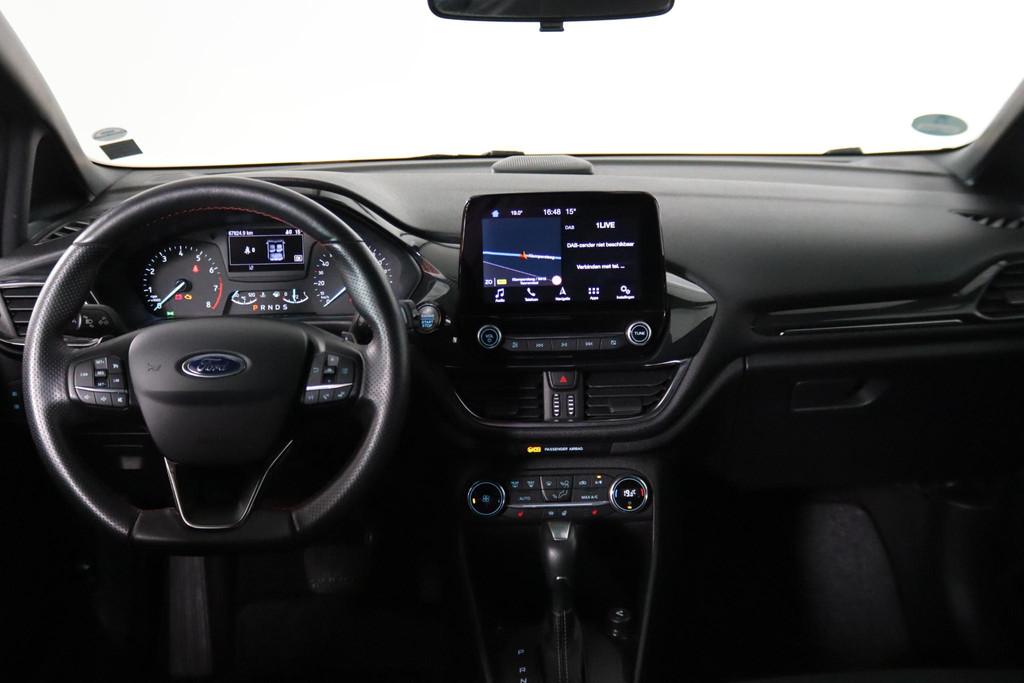 Ford Fiesta 1.0 EcoBoost ST-line Automaat LED, Cruise Contro, Zwart, Bedrijf, 19 km/l, 998 cc