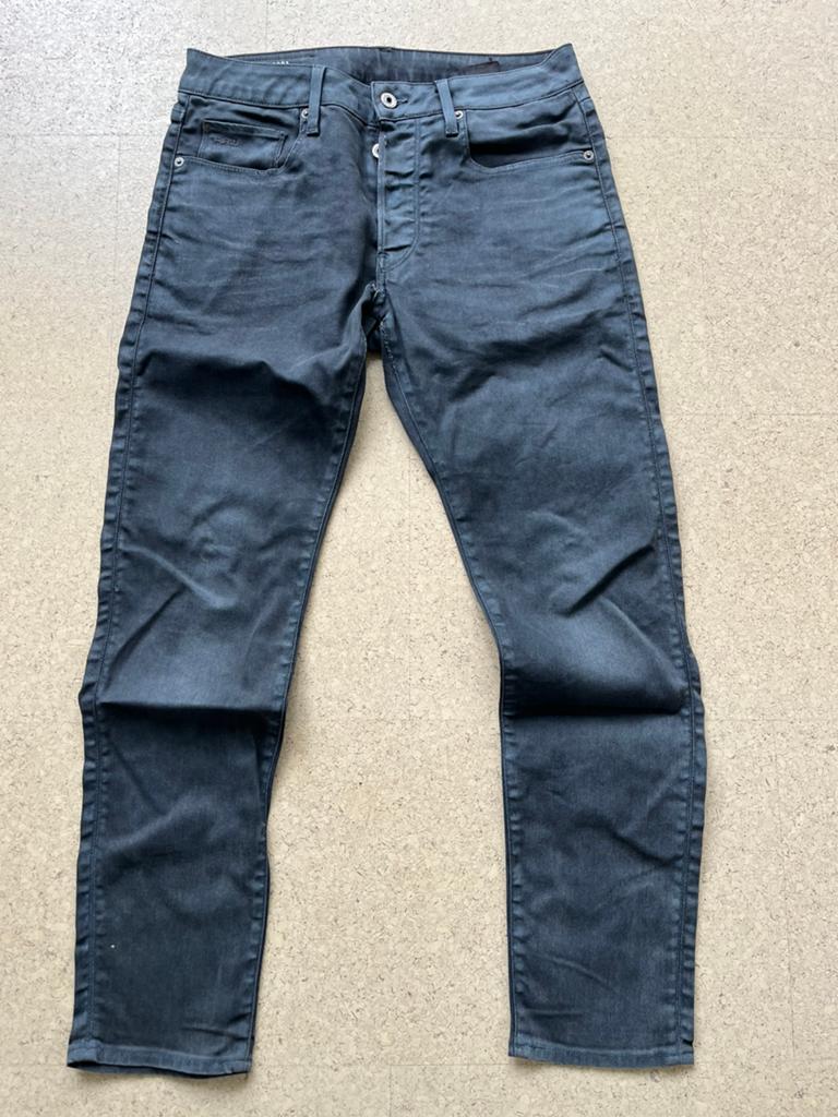 G-star 3301 slim fit heren spijkerbroek donkergrijs 31/30, Ophalen, Zo goed als nieuw, Grijs, W32 (confectie 46) of kleiner