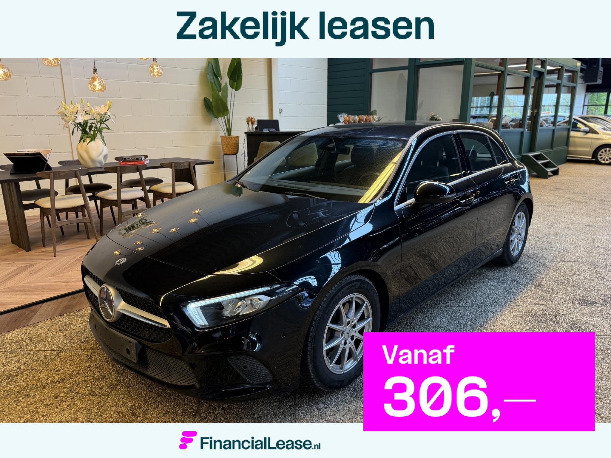 Mercedes-Benz A-klasse 200 Business Solution | Leder | Camer, 1350 kg, Gebruikt, 4 cilinders, Leder en Stof