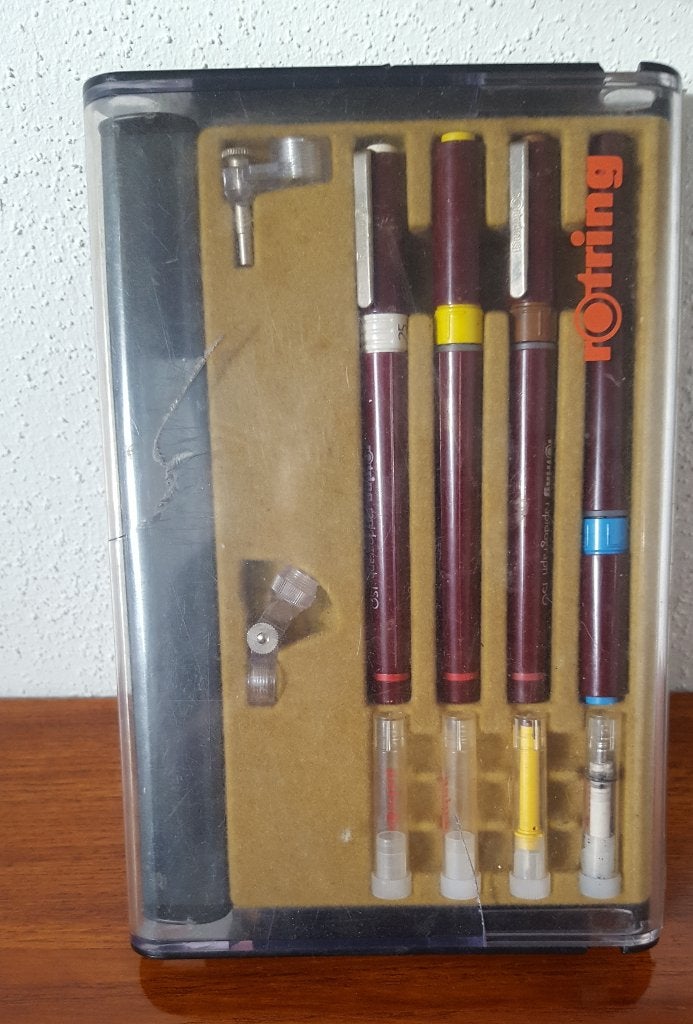 Rotring tekenpennenset. (998), Ophalen of Verzenden, Gebruikt, Potlood of Stift