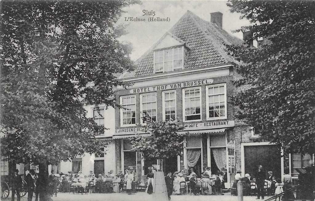 AK Sluis, L' Ecluse - Hotel 't Hof van Brussel, Verzenden, Voor 1920, Ongelopen, Zeeland