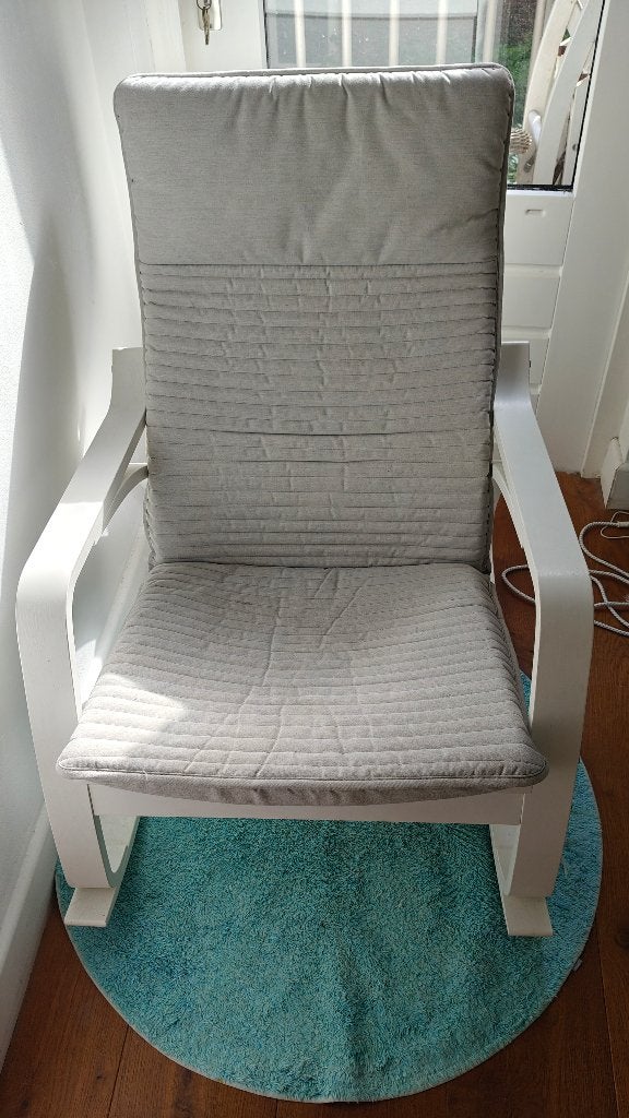 Ikea POÄNG schommelstoel, Ophalen, Gebruikt, Wit, Stof