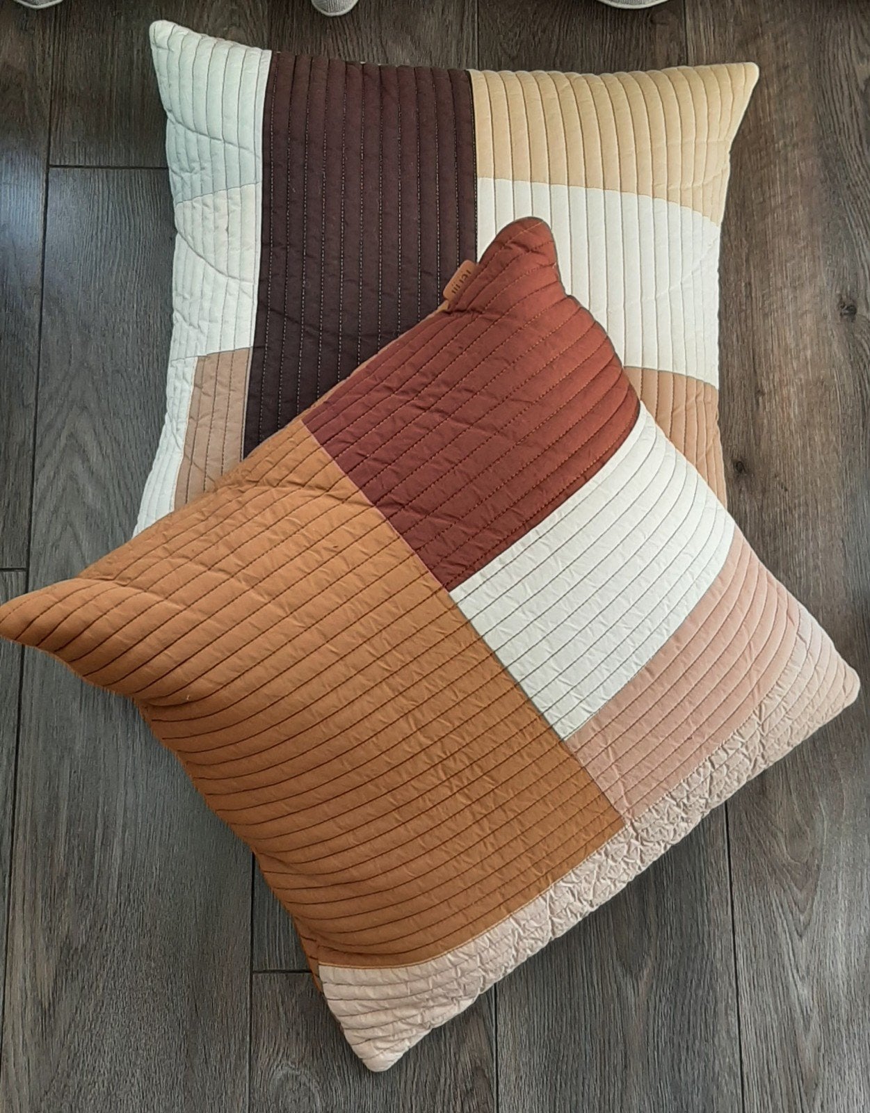 2 Ferm Living Shay Quilt kussens 50x50cm, Ophalen, Overige merken, Gebruikt, Meerkleurig