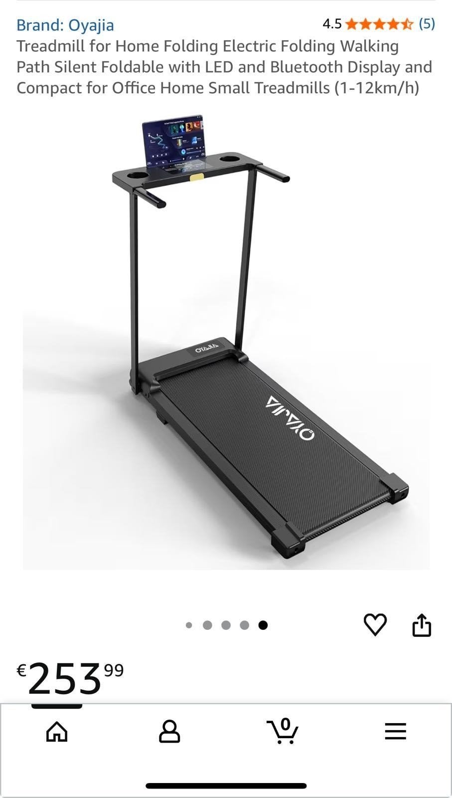 OYAJIA Loopband Nieuw in Doos - Compact & Opvouwbaar, Sport en Fitness, Ophalen, Nieuw, Metaal, Loopband