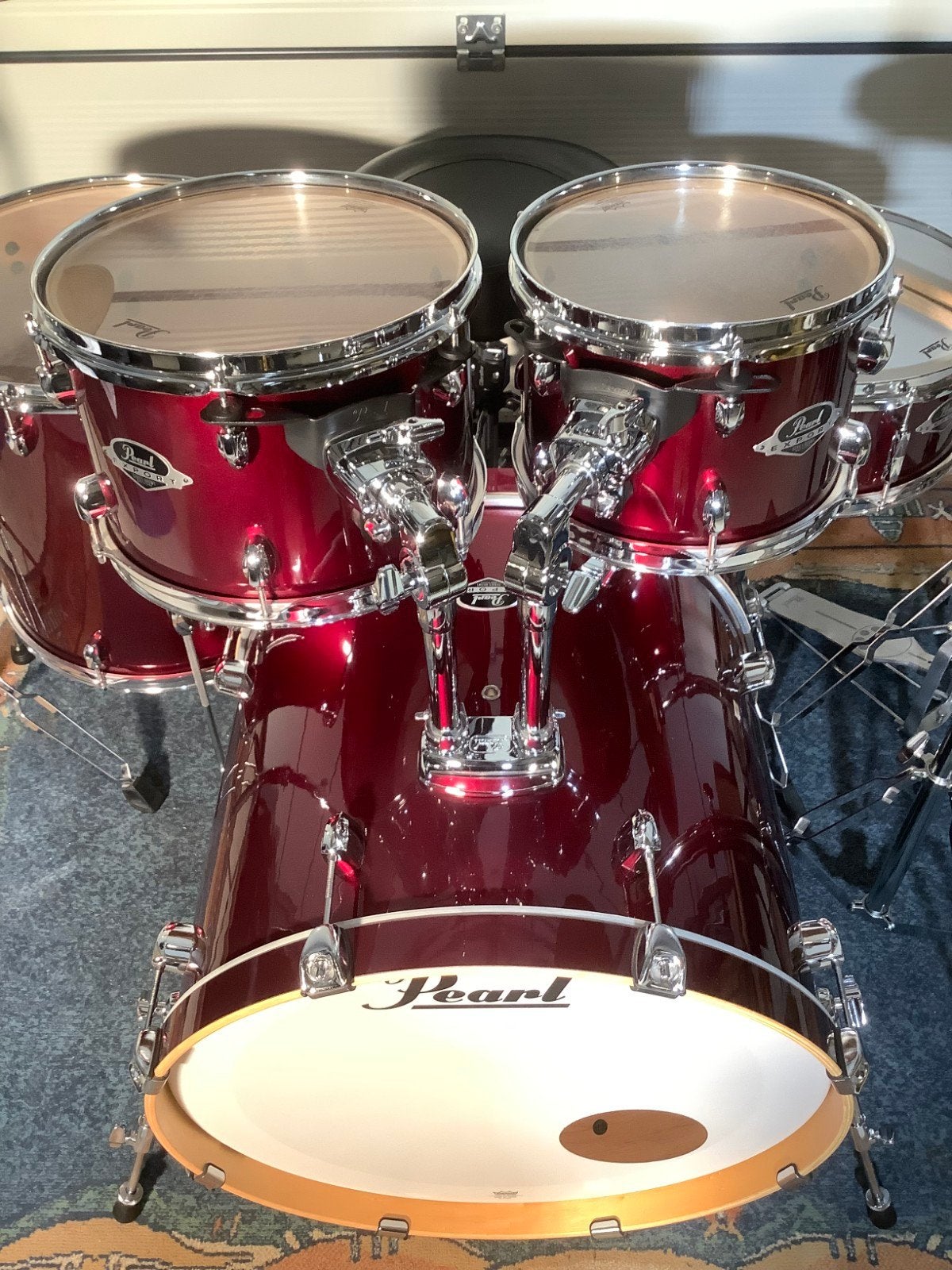 PEARL EXPORT + EXTRA’S, NIEUWSTAAT!!!, Muziek en Instrumenten, Drumstellen en Slagwerk, Ophalen, Zo goed als nieuw, Pearl