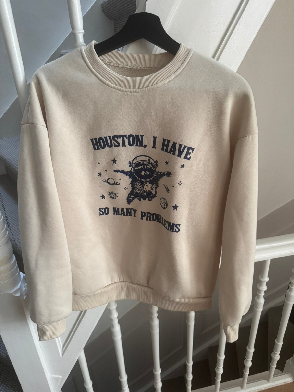 Creme trui ‘houston’, Kleding | Dames, Ophalen of Verzenden, Zo goed als nieuw, Maat 38/40 (M), Beige