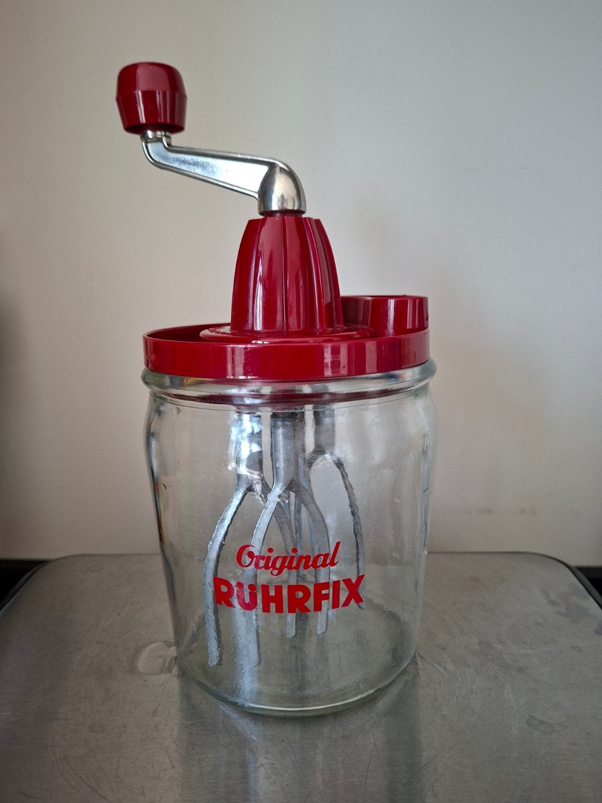 Vintage Ruhrfix handmixer met glazen kom, Ophalen of Verzenden
