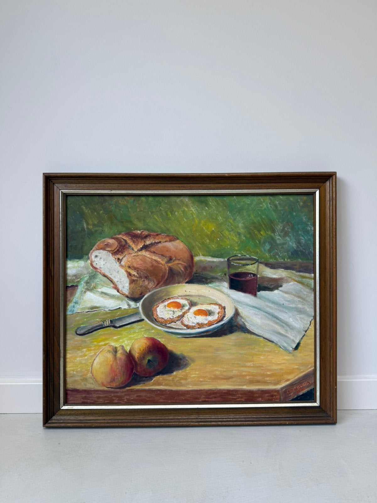 Vintage schilderij, Ophalen, Stilleven, Ingelijst, Vintage