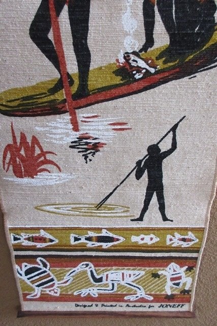 Aboriginals Joneff Australie wanddecoratie wandkleed, Verzamelen, Retro, Ophalen of Verzenden, Huis en Inrichting