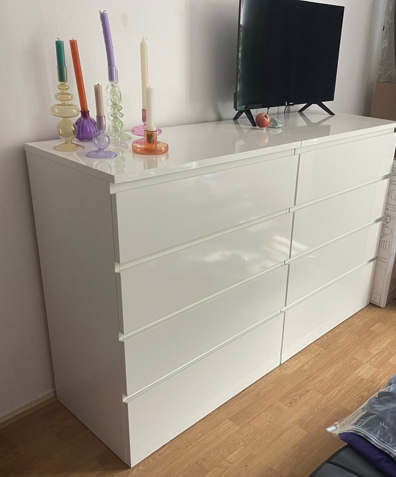 IKEA MALM ladekast, 4 lades (2 stuks beschikbaar), Ophalen, 50 tot 100 cm, Zo goed als nieuw, 3 of 4 laden