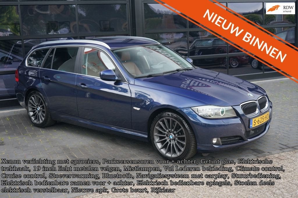 BMW 3-serie Touring 325xi Luxury Line, Clima, Navi, Leder, X, Auto's, Euro 5, Gebruikt, Blauw, 2996 cc