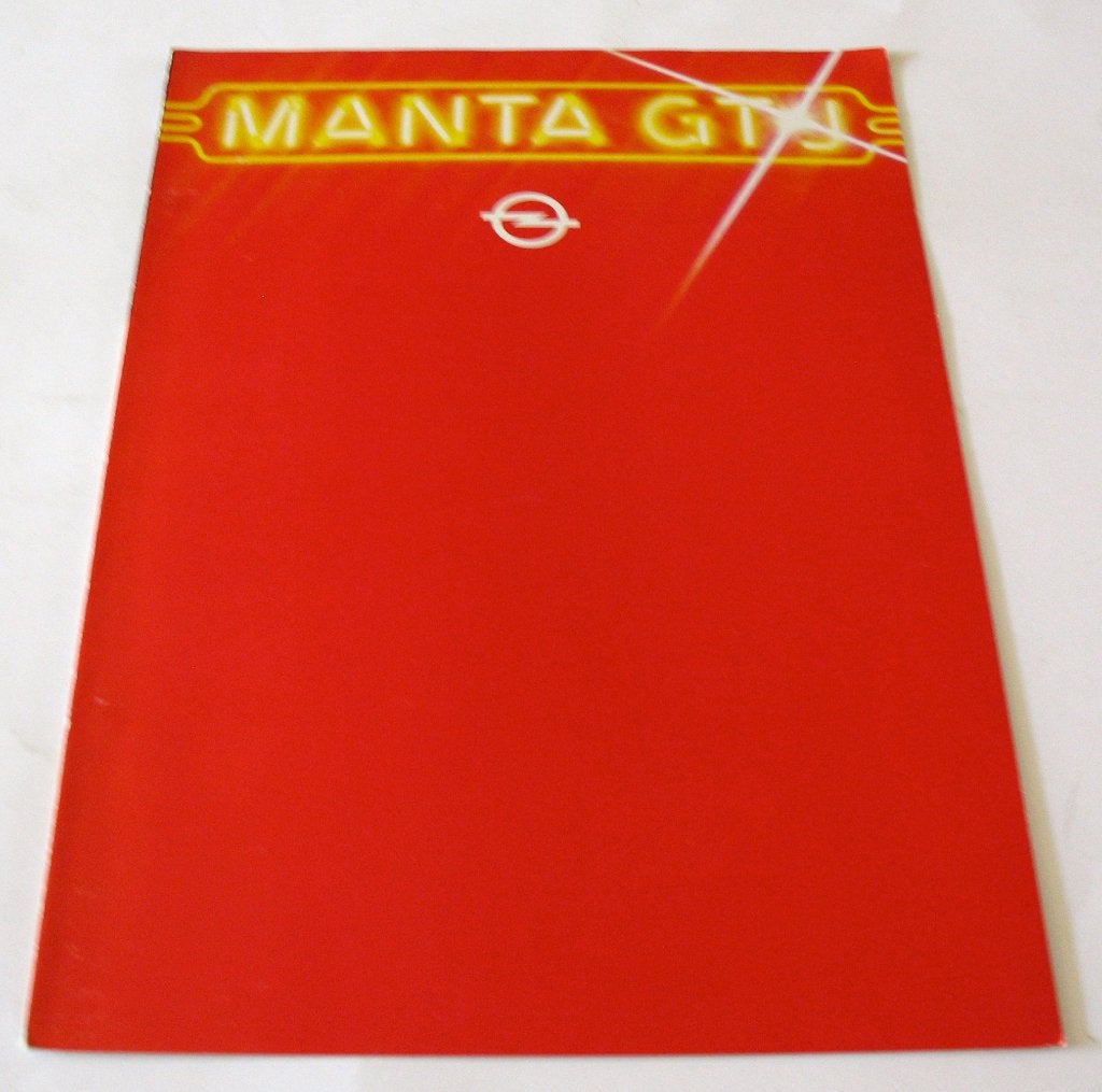 Autofolder Opel Manta GT-J rood 2-luik ZGAN, Boeken, Ophalen of Verzenden, Zo goed als nieuw, Opel, Opel