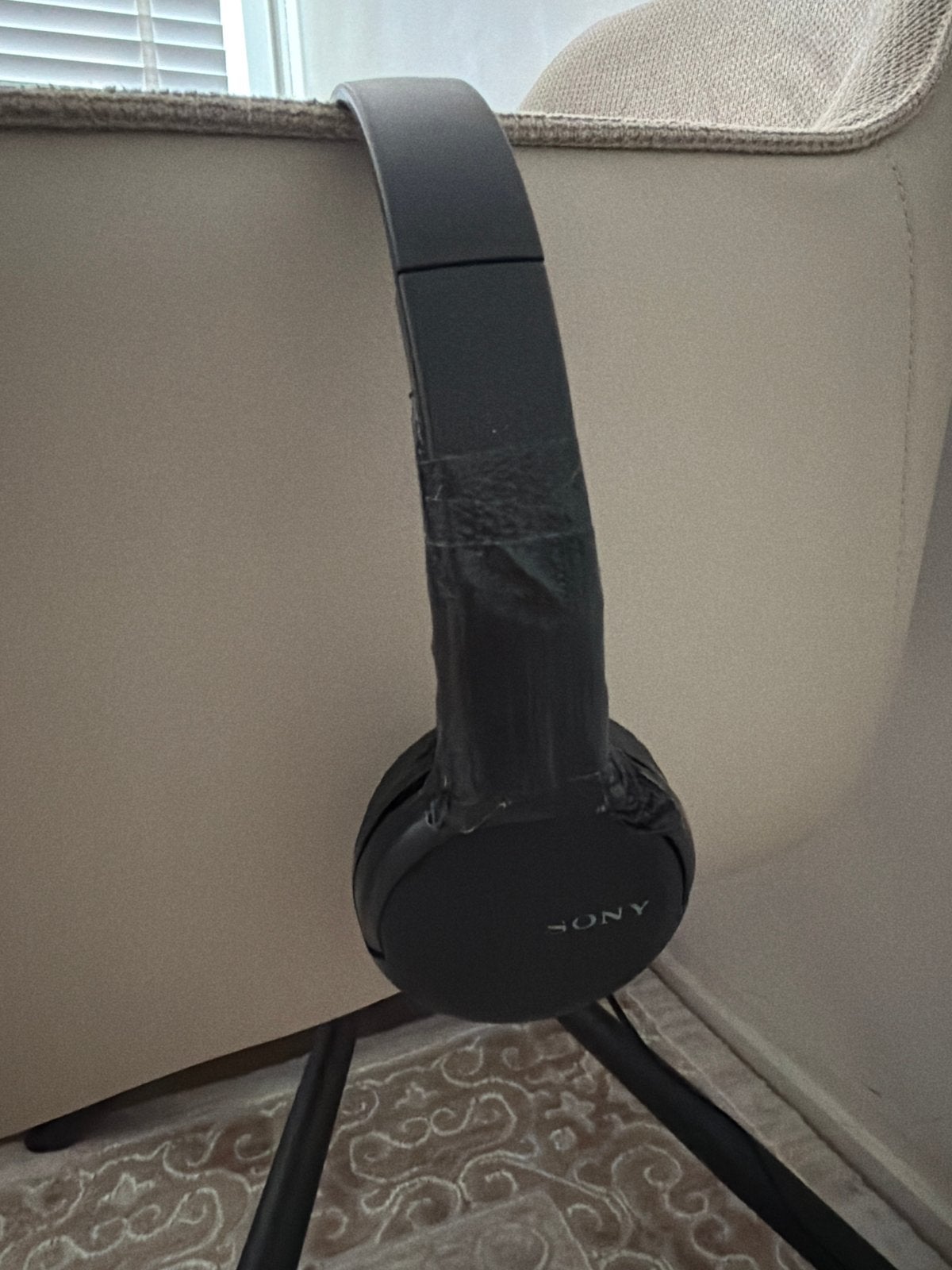 Sony koptelefoon - Gebruikt met reparatie, Audio, Tv en Foto, Koptelefoons, On-ear, Ophalen of Verzenden, Zwart, Sony