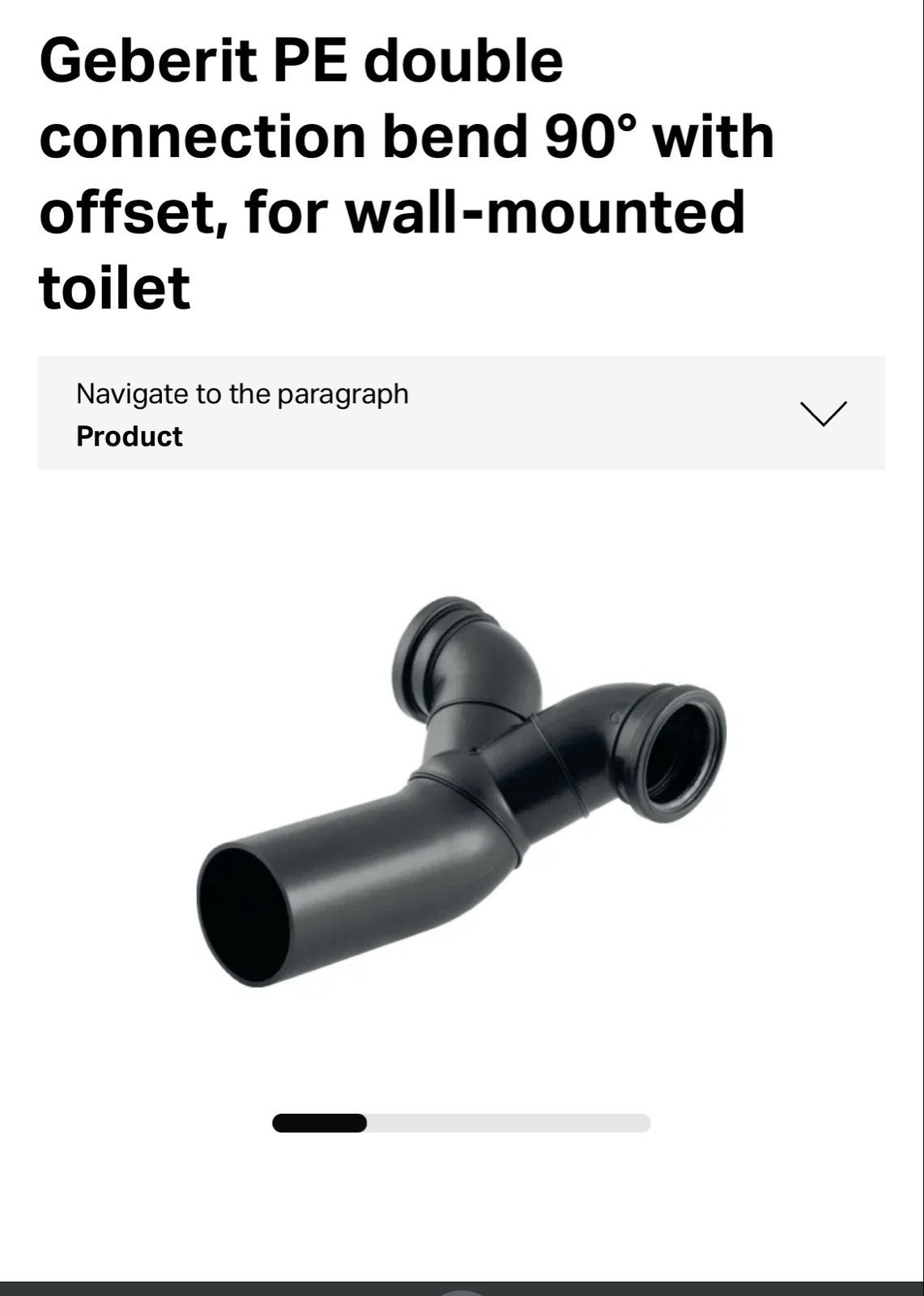 Geberit PE dubbele aansluitbocht 90 met offset voor wandclo, Ophalen of Verzenden, Nieuw, Toilet