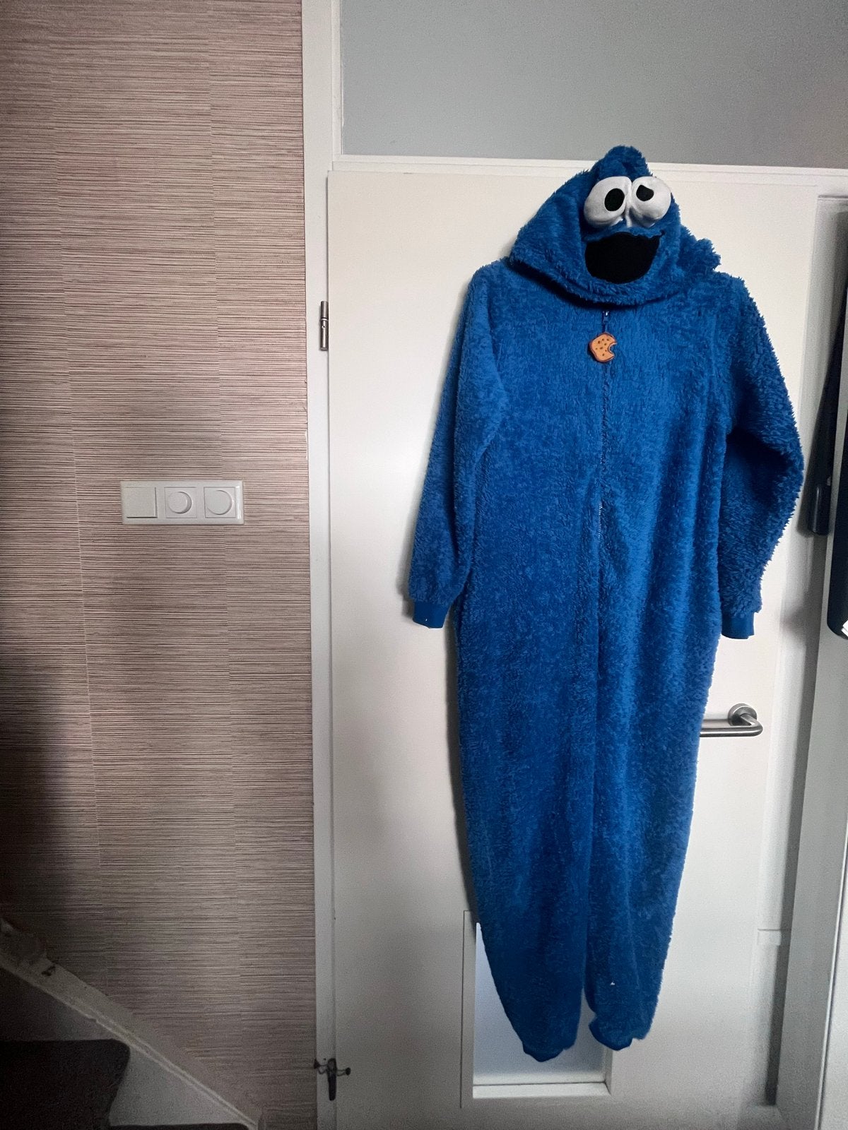 Koekiemonster Onesie - Maat M-L, Maat 38/40 (M), Carnaval, Ophalen of Verzenden, Kleding