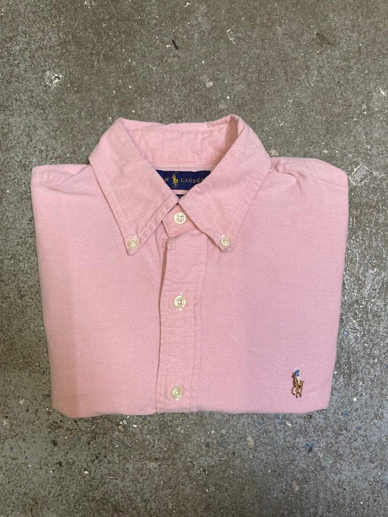 Ralph Lauren Overhemd – S - Slim fit - Oxford - Pastelpink, Kleding | Heren, Halswijdte 38 (S) of kleiner, Ralph Lauren, Ophalen of Verzenden