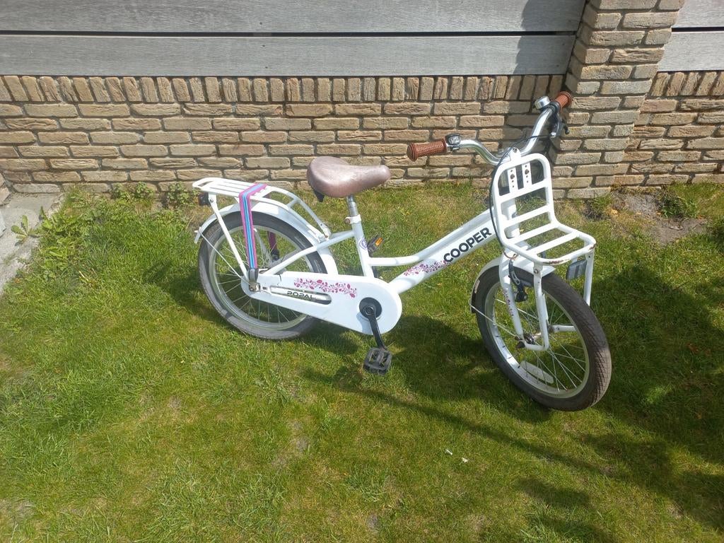 18" Popal Cooper meisjesfiets - Gebruikt, Ophalen, Terugtraprem, Gebruikt, Handrem